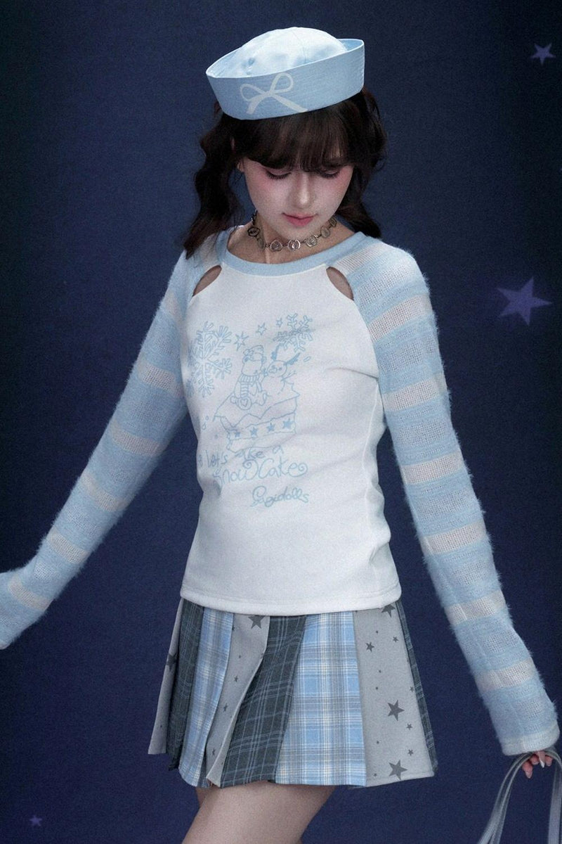 Angelic Raglan Crop Top