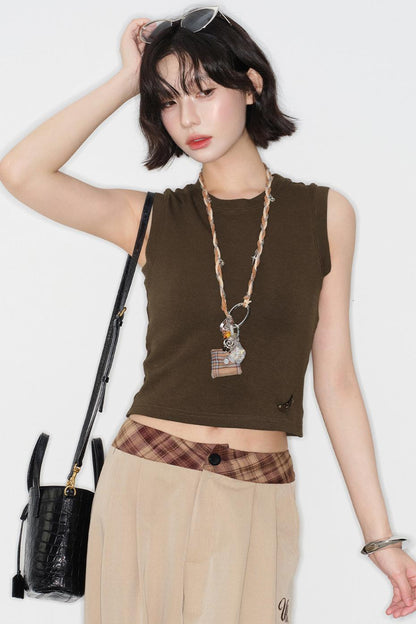 Slim Fit Sleeveless Top