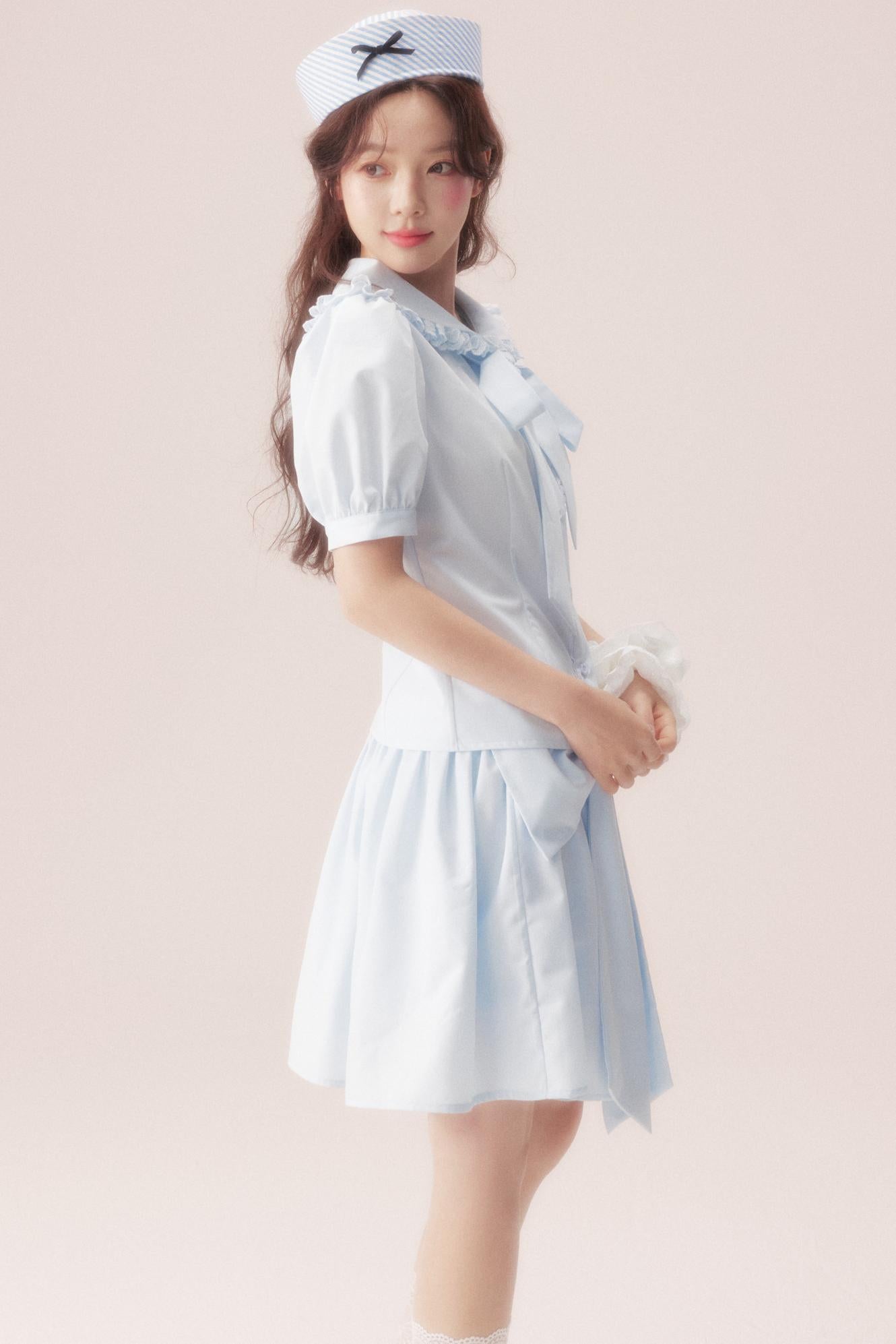 Sea Salt Bow Tie Shirt + Skirt