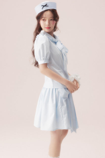 Sea Salt Bow Tie Shirt + Skirt