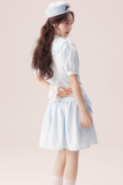 Sea Salt Bow Tie Shirt + Skirt