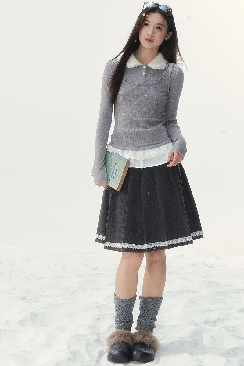 Doll Collar Sweet French Top
