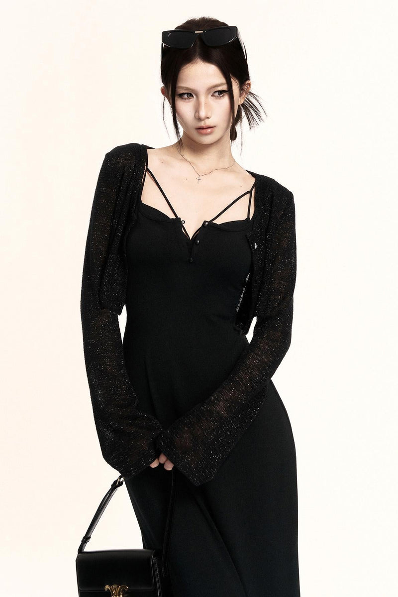 Square Neck Knit Dress