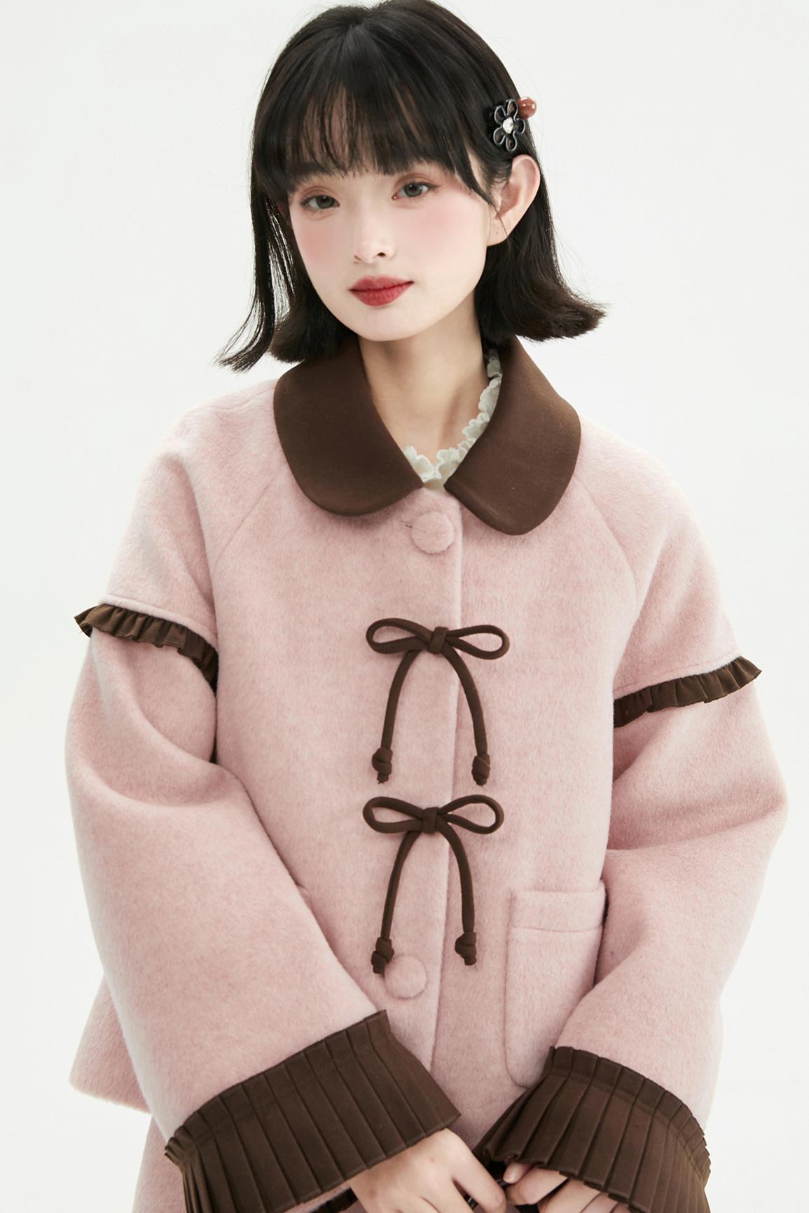 Retro Ribbon Doll Coat + Skirt