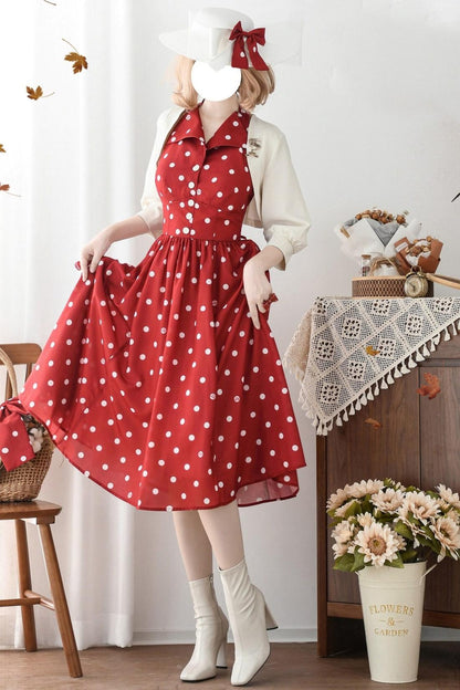 Retro Halter Neck French Flare Dress