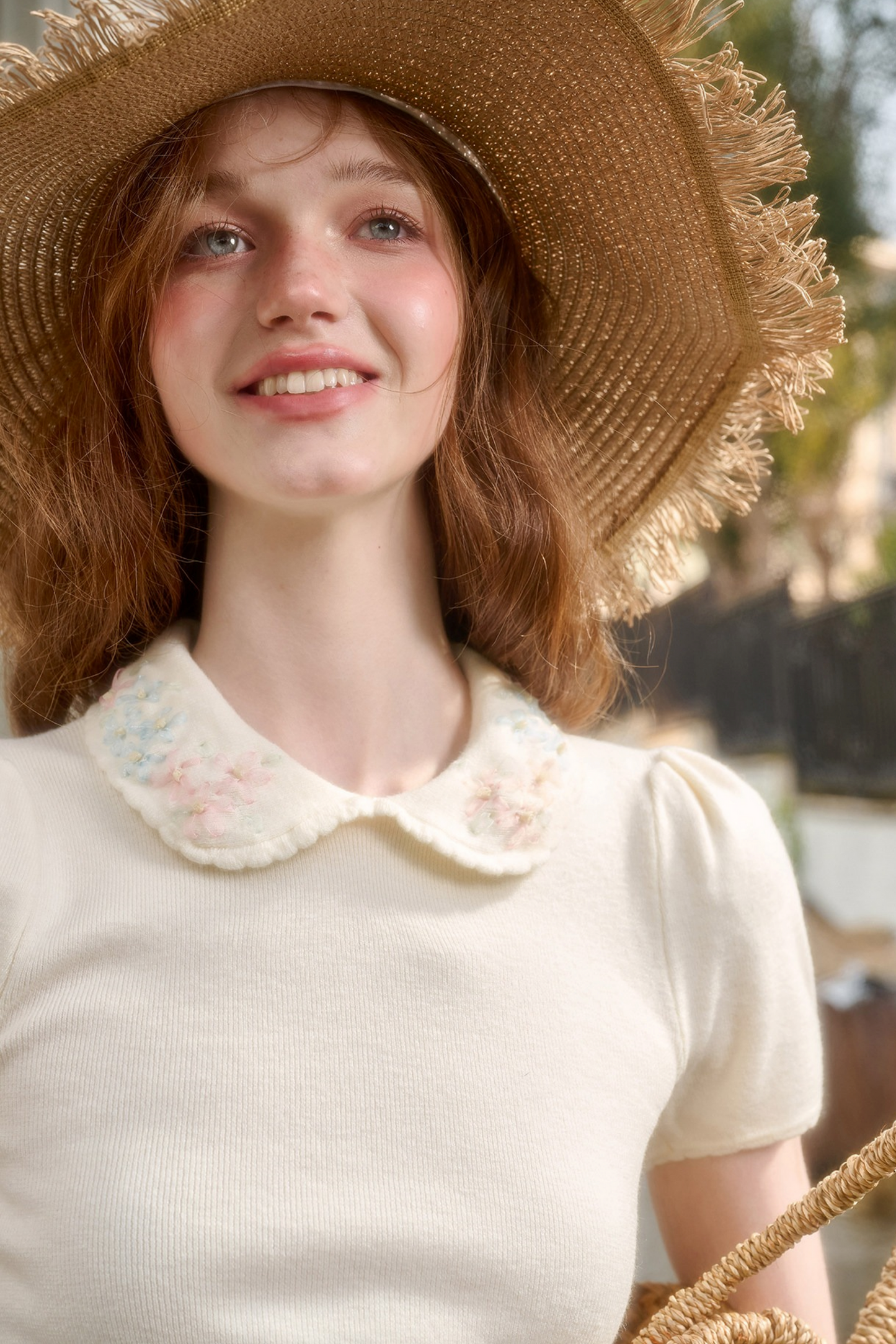 Frozen Flowers Fitted Top