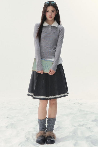 Doll Collar Sweet French Top