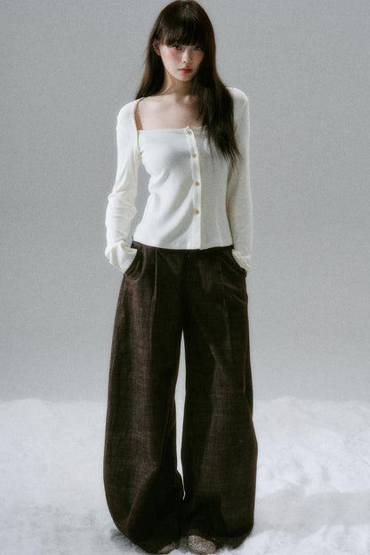 Open Neck Slim Top