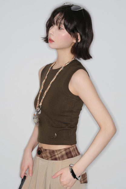 Slim Fit Sleeveless Top