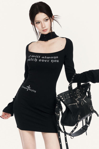 Halter Neck Slim Mode Dress
