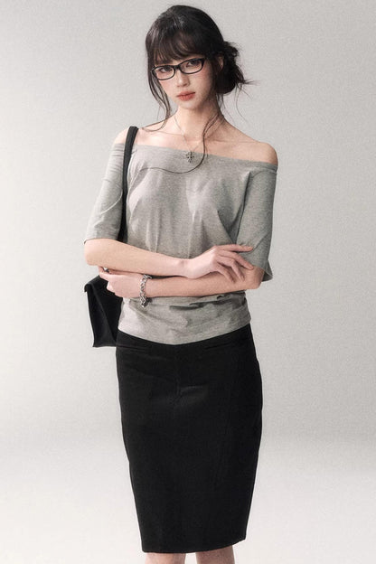 Off-shoulder Summer T-shirt