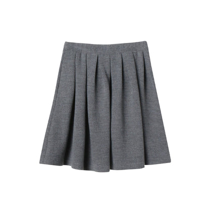Retro Top + Preppy Pleated Skirt + Scarf