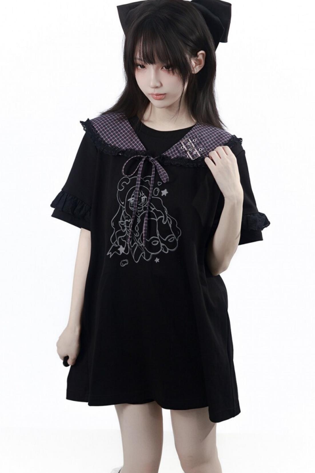 Grape Oolong T-shirt Dress + Accessories