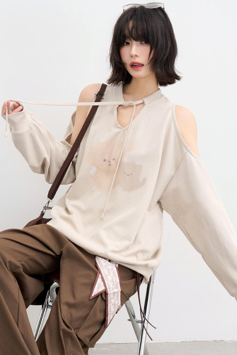 Off-shoulder Loose Top