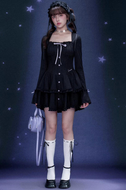 Dark Sweet Girly Tiered Dress