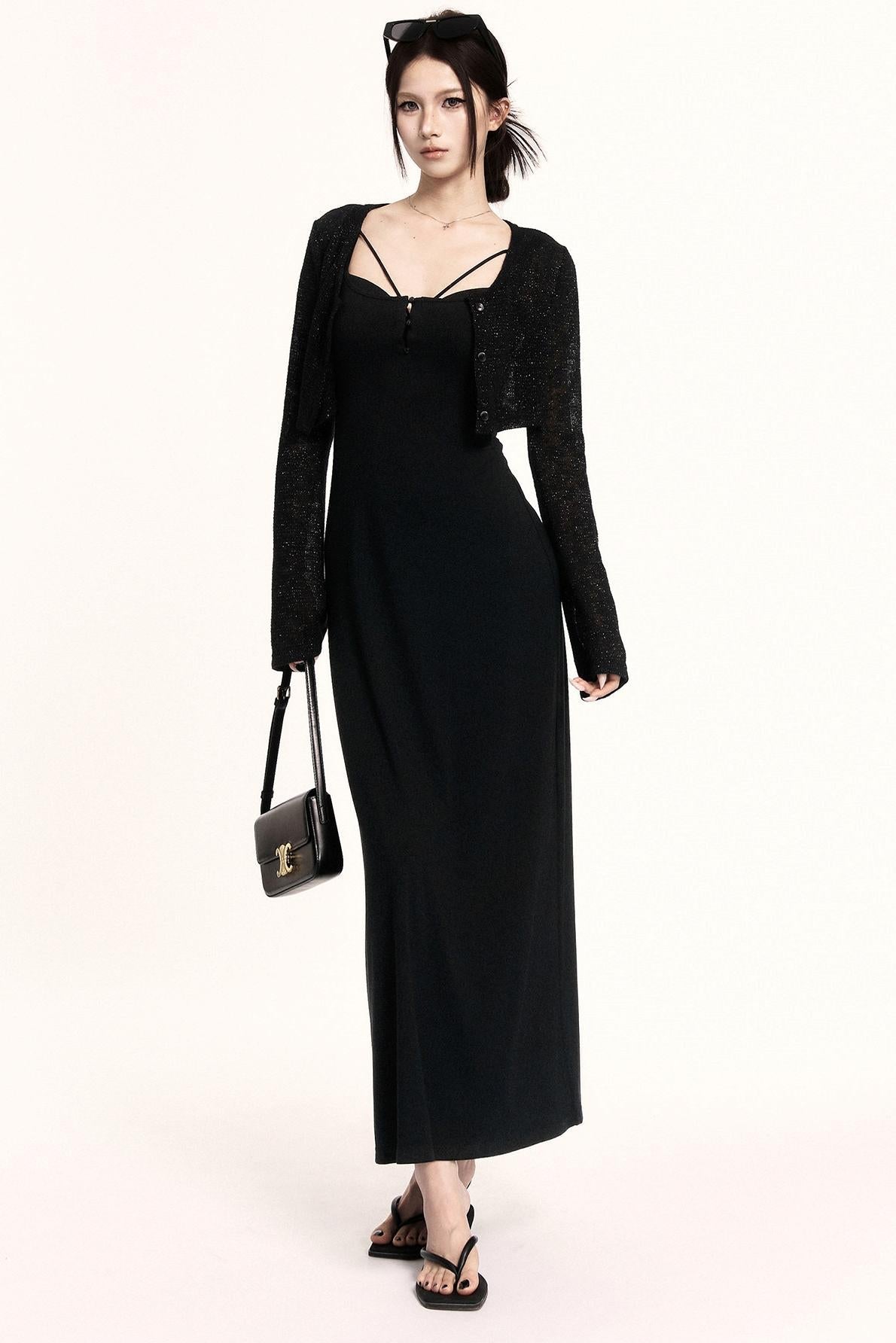 Square Neck Knit Dress