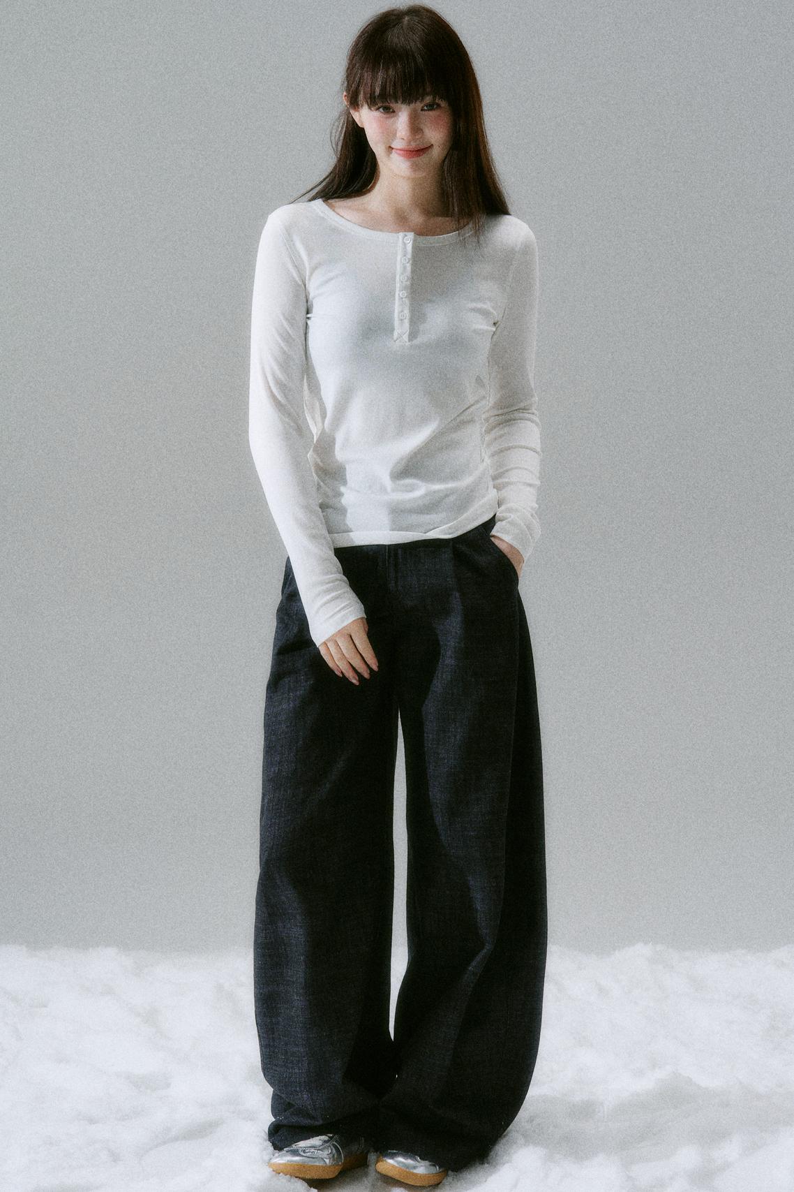 Button Design Slim Top