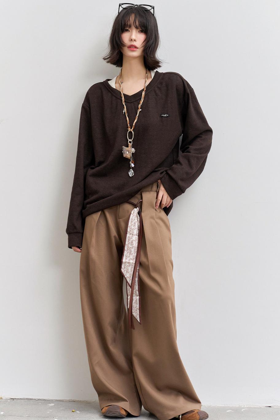 Reversible V-neck Cardigan