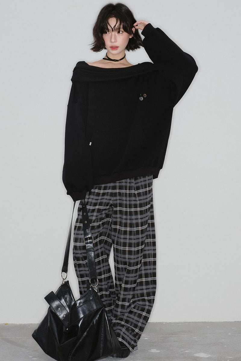 Off-shoulder Loose Top