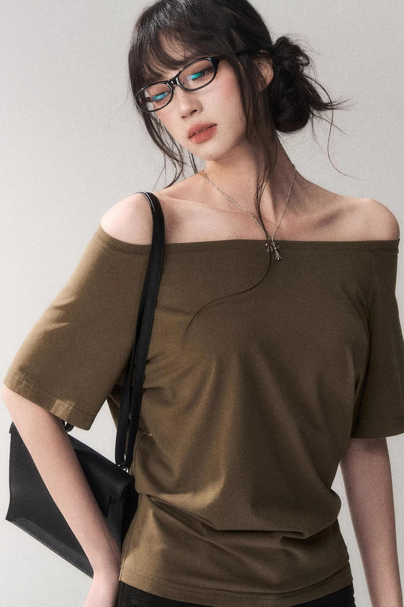 Off-shoulder Summer T-shirt
