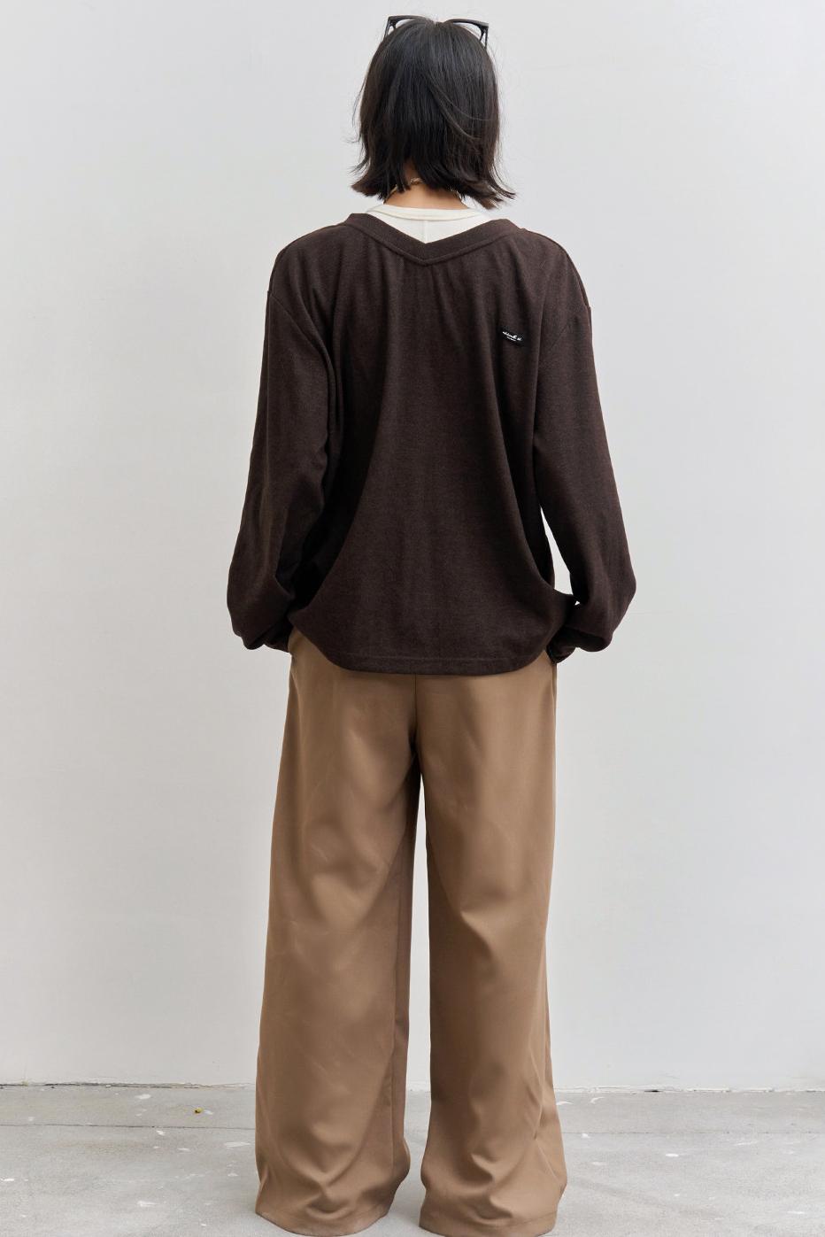 Reversible V-neck Cardigan