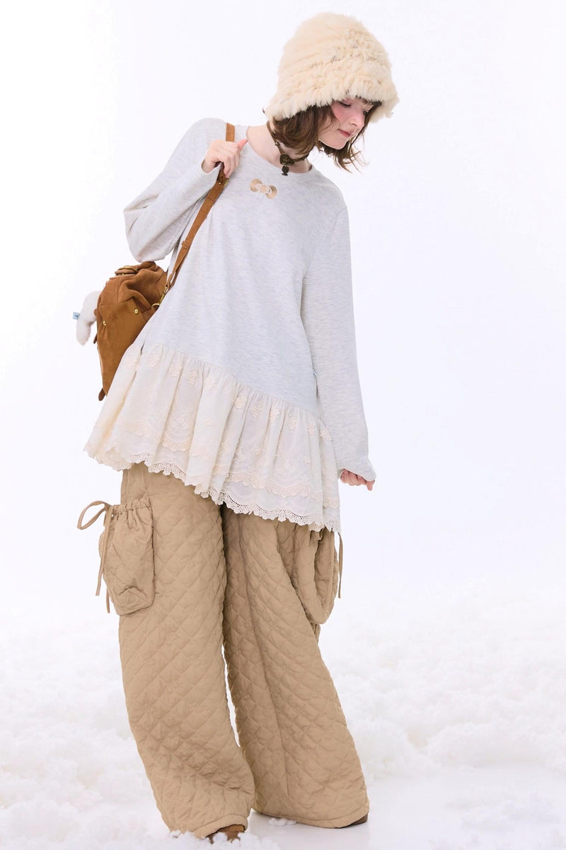 Retro Lace Ribbon Top