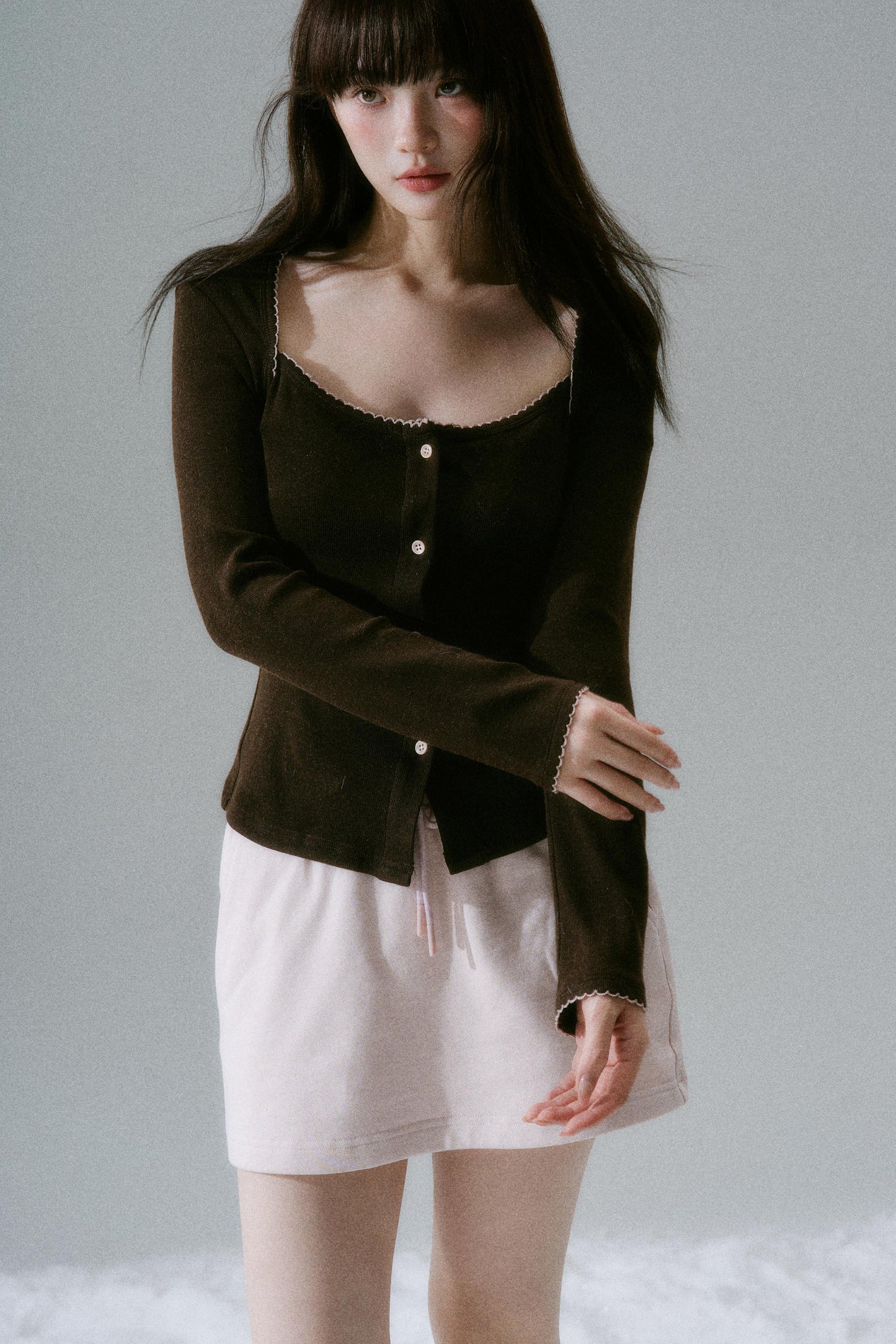 Open Neck Slim Top
