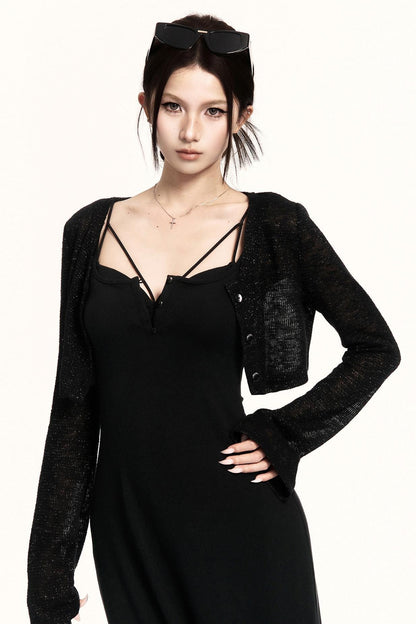 Square Neck Knit Dress