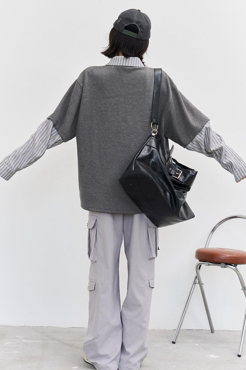Patchwork Color Block Blouse