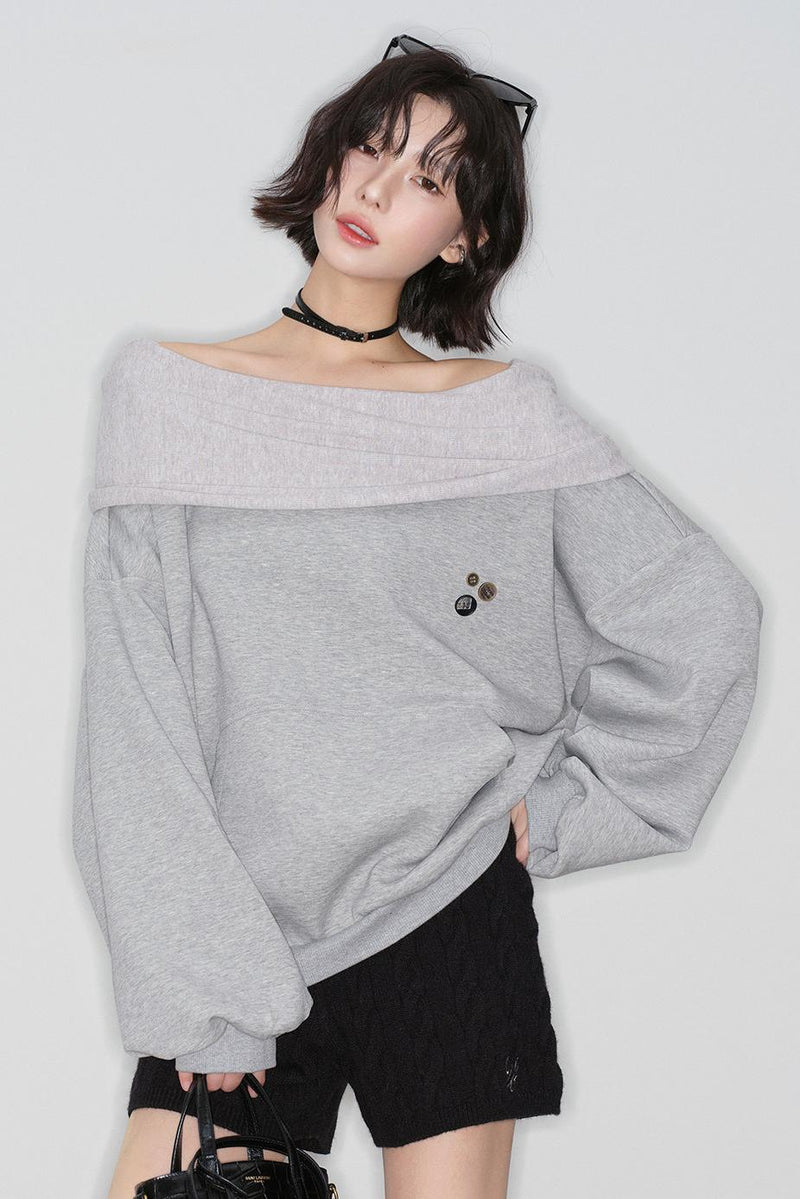 Off-shoulder Loose Top