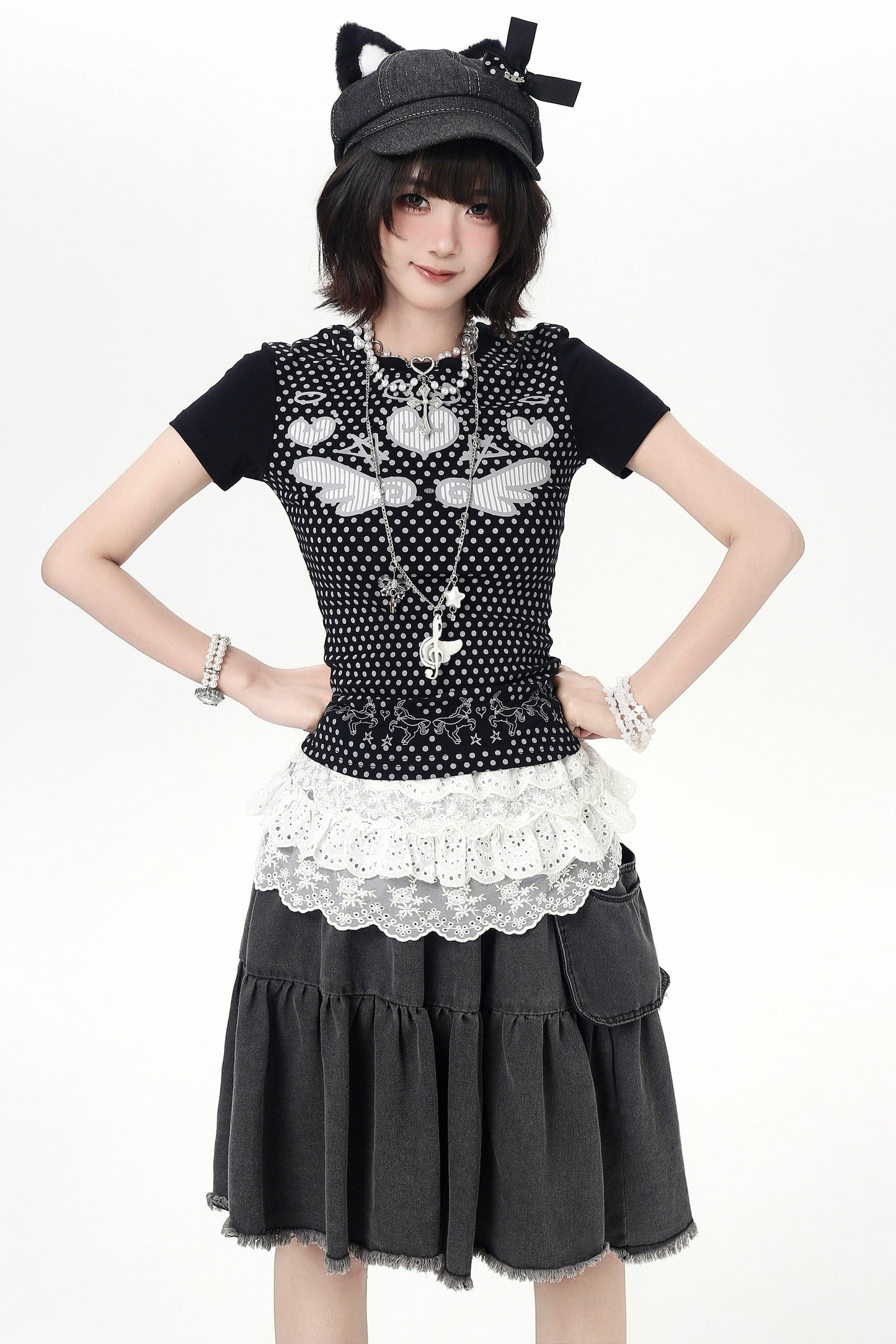 Polka Dot Angel Slim Top