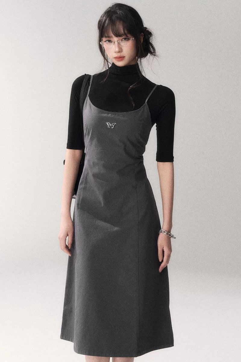 Retro Mid-sleeve Slim Top