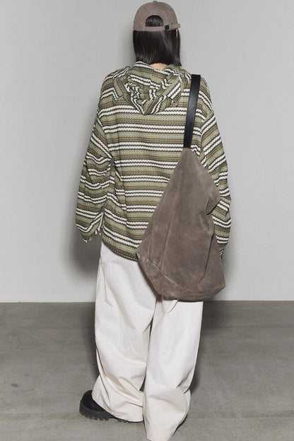 Gravity Striped Hooded Top
