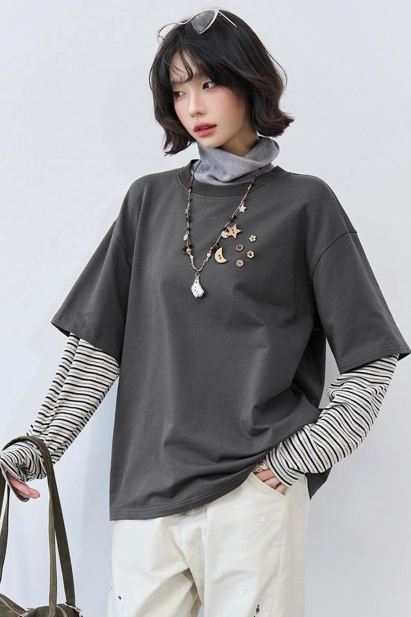 Gravity Patchwork Color-blocked Top