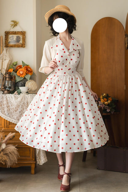 Retro Halter Neck French Flare Dress