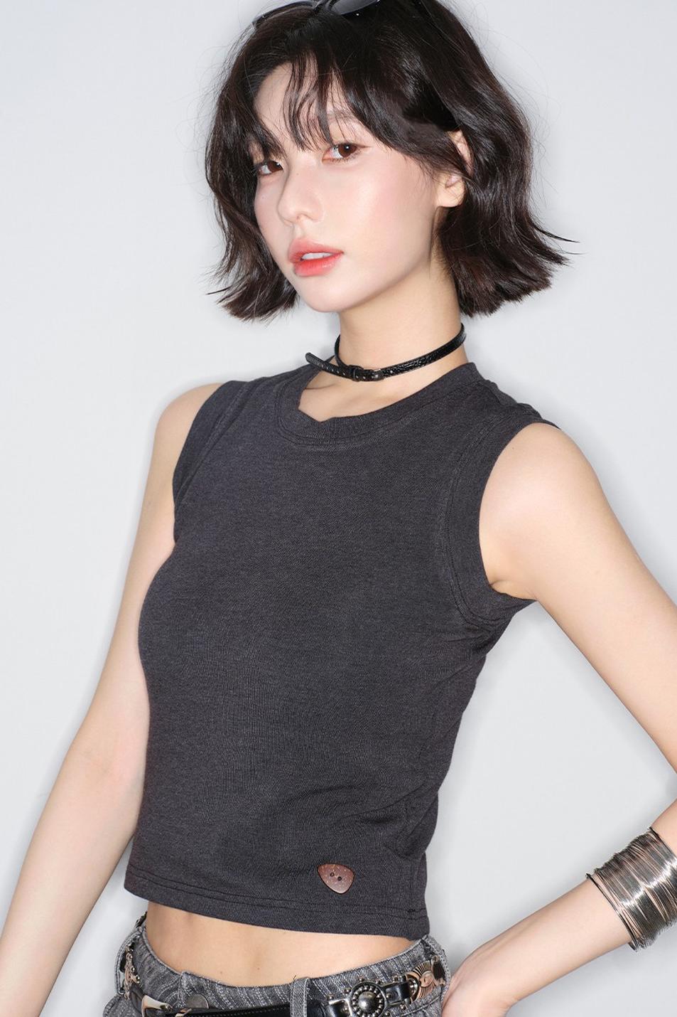 Slim Fit Sleeveless Top