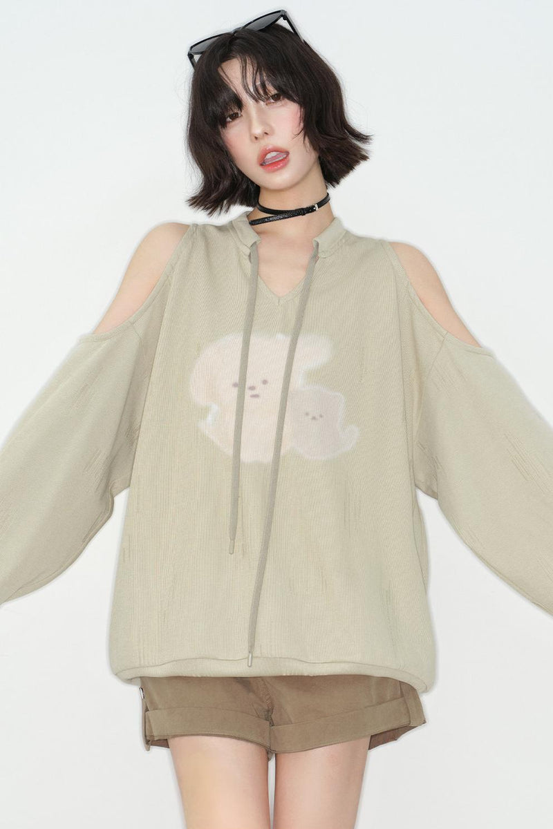 Off-shoulder Loose Top