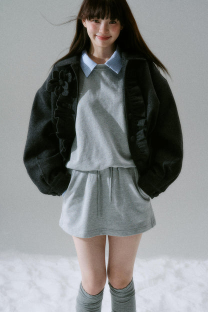Loose Sweatshirt + Skirt