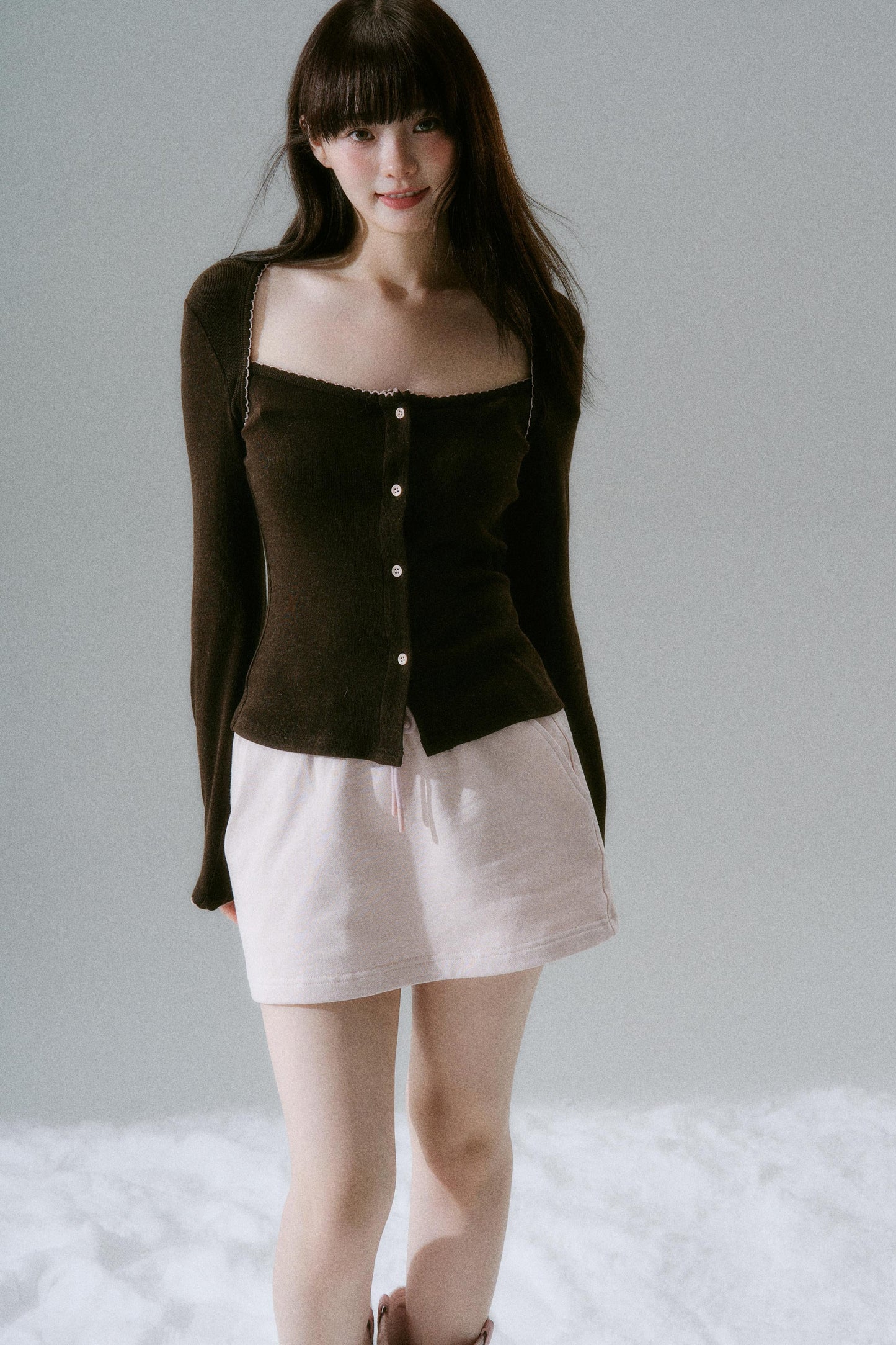 Open Neck Slim Top