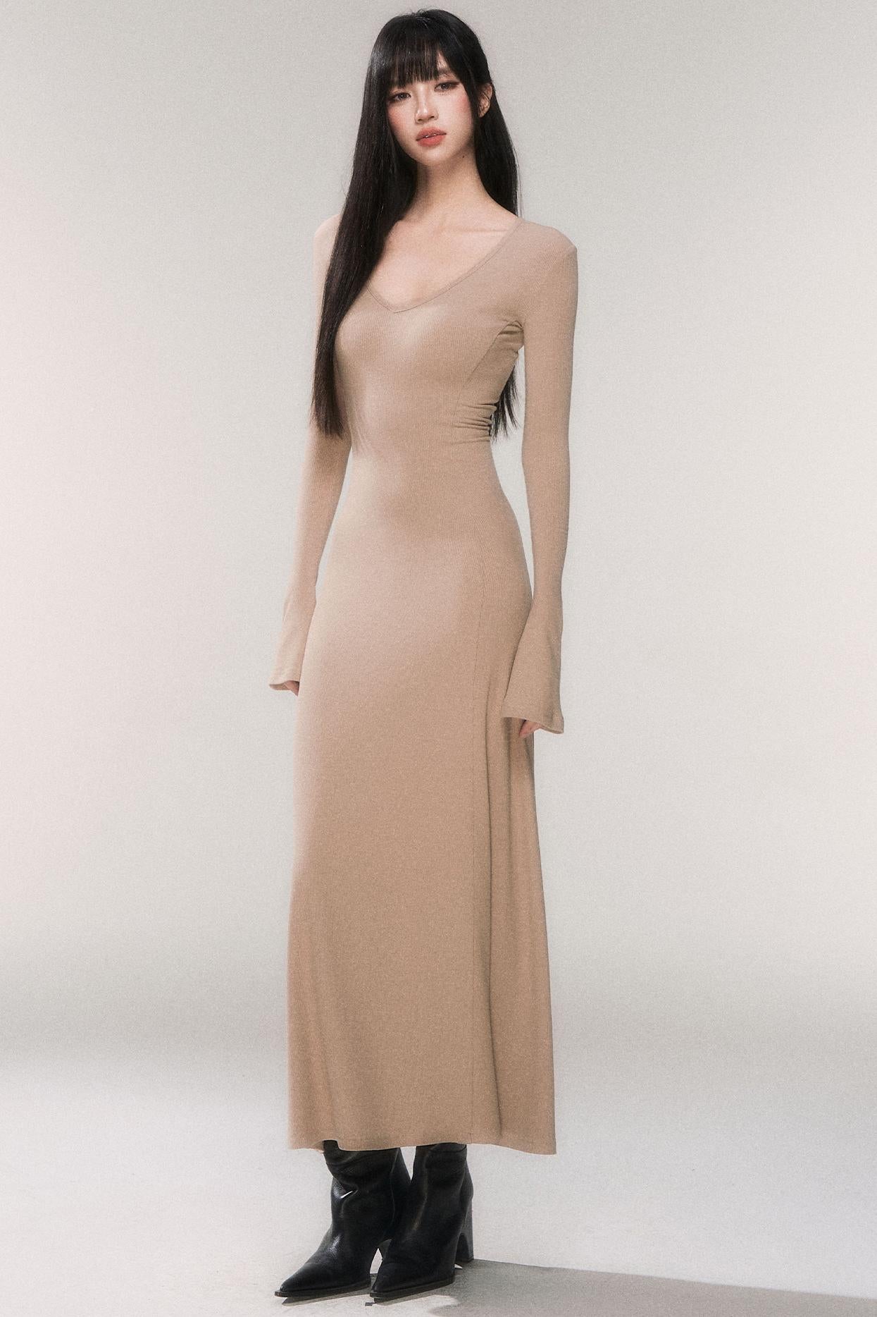 Desire Knit V-neck Dress