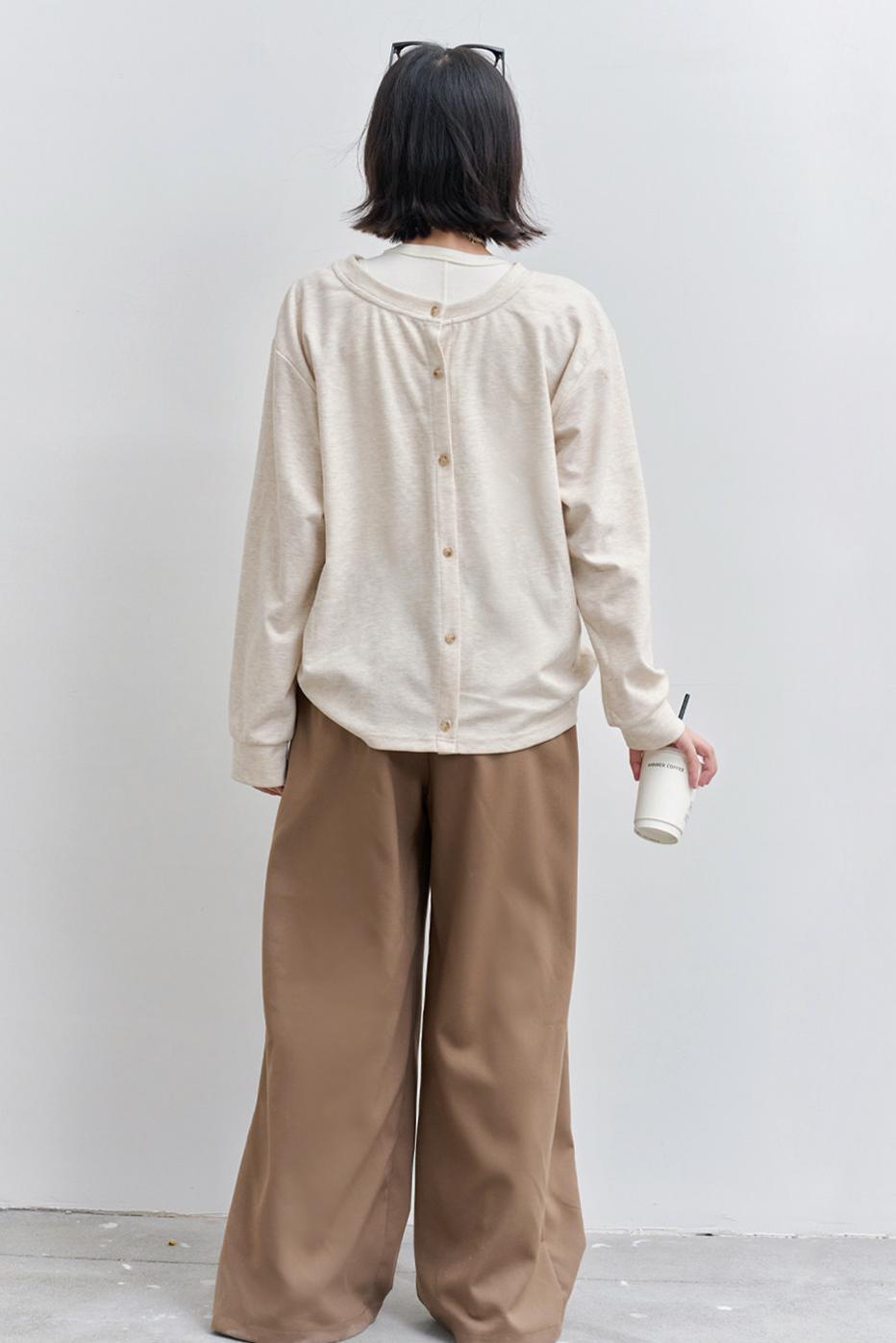 Reversible V-neck Cardigan
