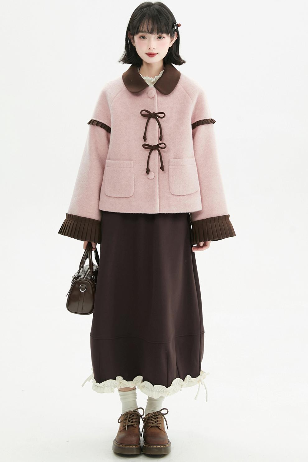 Retro Ribbon Doll Coat + Skirt
