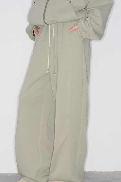 Rabbit Ears Hooded Cardigan + Straight Long Pants