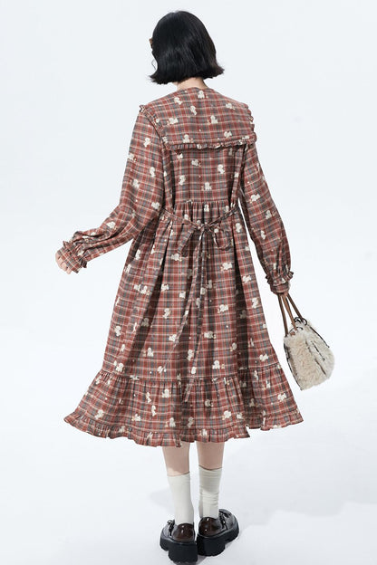 Retro Checker Puppy Dress