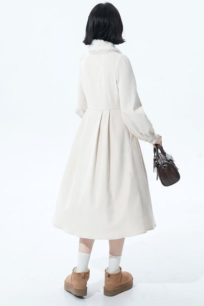 Fur Collar Sweet Retro Dress