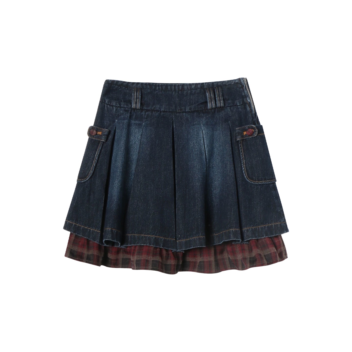 Fur Collar Denim Jacket + Skirt