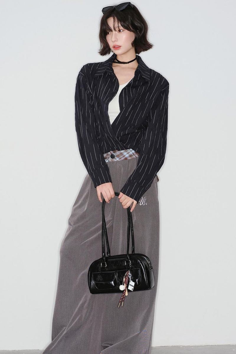 Gravity Striped Cotton Blouse