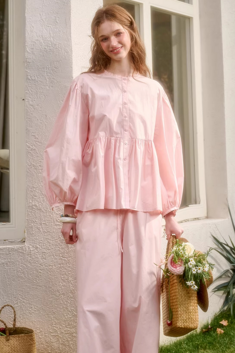 Baby Pink Sweet Dress + Shirt