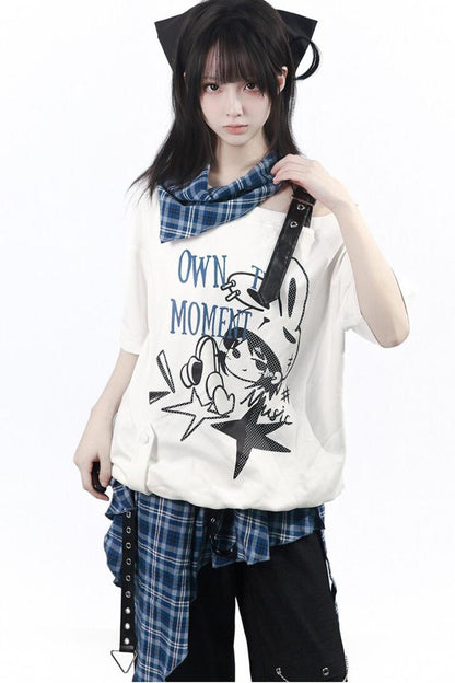 Subculture Punk Dark Kawaii Top + Skirt + Pants