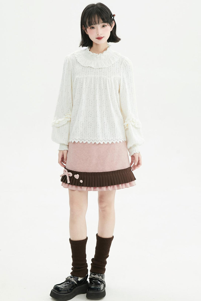 Retro Ribbon Doll Coat + Skirt